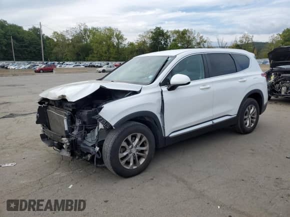 2019 Hyundai Santa Fe SE with VIN 5NMS2CAD0KH114024, listed as a Copart auction lot 81089655 with 115,577 mi miles and Salvage title. Bid and sale history available at DreamBid. Image 1.