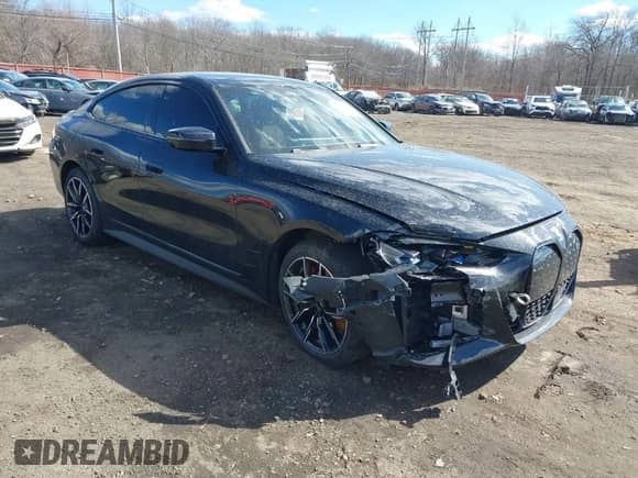 2024 BMW i4 xDrive40 с VIN WBY83FB04RFT19615, выставлен на аукционе IAAI как лот 41679918 с пробегом 3 883 миль миль и . История ставок и продаж доступна на DreamBid. Изображение 1.