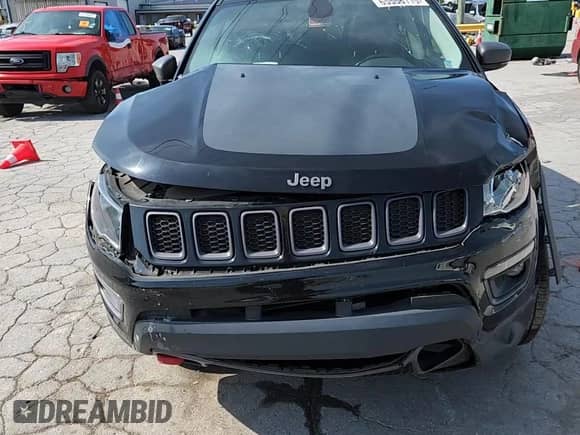 2017 Jeep Compass Trailhawk with VIN 3C4NJDDB6HT641433, listed as a Copart auction lot 65556115 with 62,150 mi miles and Salvage title. Bid and sale history available at DreamBid. Image 14.