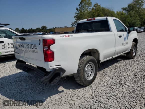 2019 Chevrolet Silverado 1500 Work Truck z VIN 3GCNYAEF1KG269219, wystawiony jako Copart lot #70182934 z przebiegiem 10 882 mil mil oraz Szkoda całkowita • Salvage title. Historia ofert i sprzedaży dostępna na DreamBid. Obrazek 3.