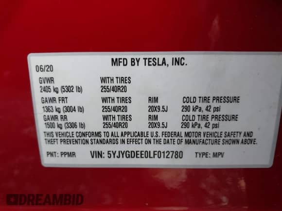 2020 Tesla Model Y Long Range с VIN 5YJYGDEE0LF012780, выставлен на аукционе IAAI как лот 43137505 с пробегом 89 027 миль миль и . История ставок и продаж доступна на DreamBid. Изображение 9.