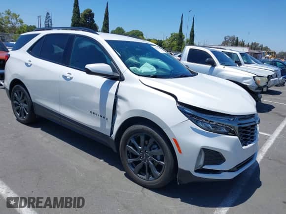 2022 Chevrolet Equinox RS with VIN 3GNAXMEV9NS153785, listed as a IAAI auction lot 42630834 with 54,924 mi miles and . Bid and sale history available at DreamBid. Image 1.