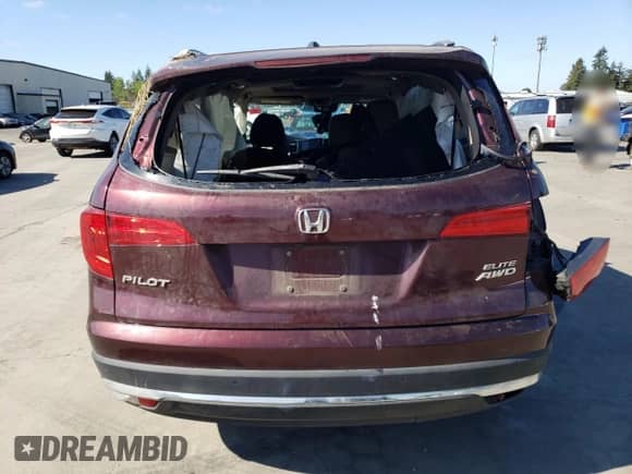 2017 Honda Pilot Elite с VIN 5FNYF6H09HB086883, выставлен на аукционе Copart как лот 66407965 с пробегом Не указан миль и Списание • Salvage title. История ставок и продаж доступна на DreamBid. Изображение 6.