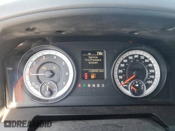 2013 Ram 1500 ST with VIN 1C6RR7FP0DS574786, listed as a Copart auction lot 43721975 with 108,692 mi miles and Salvage title. Bid and sale history available at DreamBid. Image 9.