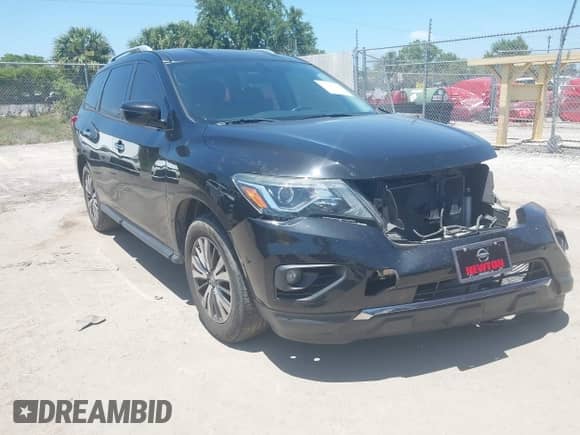 2018 Nissan Pathfinder S with VIN 5N1DR2MN5JC607189, listed as a IAAI auction lot 42146643 with 115,704 mi miles and . Bid and sale history available at DreamBid. Image 1.