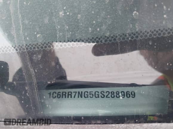 2016 Ram 1500 Laramie with VIN 1C6RR7NG5GS288969, listed as a IAAI auction lot 41804648 with Not provided miles and . Bid and sale history available at DreamBid. Image 9.