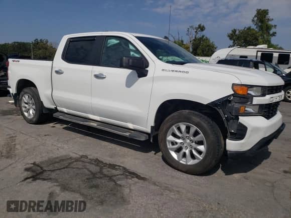 2020 Chevrolet Silverado 1500 Custom with VIN 1GCPYBEH8LZ343379, listed as a Copart auction lot 71993955 with 105,072 mi miles and Salvage title. Bid and sale history available at DreamBid. Image 4.