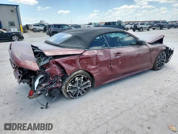 2023 BMW 4 Series 430i with VIN WBA23AT0XPCL16545, listed as a Copart auction lot 66128755 with 22,378 mi miles and Salvage title. Bid and sale history available at DreamBid. Image 3.