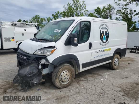 2023 Ram ProMaster Cargo с VIN 3C6LRVNG3PE500426, выставлен на аукционе Copart как лот 55653825 с пробегом Не указан миль и Списание • Salvage title. История ставок и продаж доступна на DreamBid. Изображение 1.