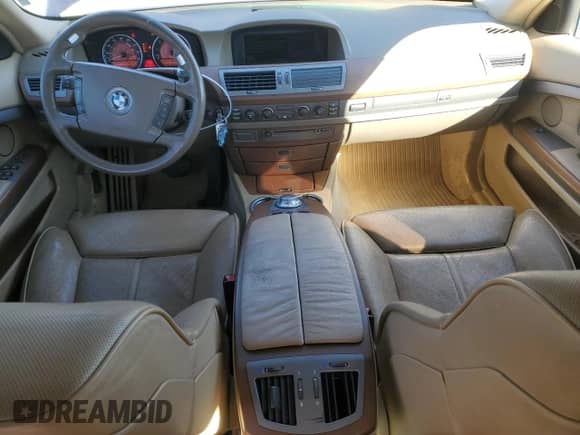 2003 BMW 7 Series 745i with VIN WBAGL63433DP63566, listed as a Copart auction lot 87365424 with 167,697 mi miles and Salvage title. Bid and sale history available at DreamBid. Image 8.