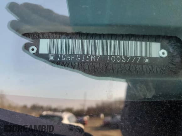 1996 Chevrolet Chevy Van with VIN 1GBFG15M7T1003777, listed as a Copart auction lot 43272715 with 109,884 mi miles and Salvage title. Bid and sale history available at DreamBid. Image 13.