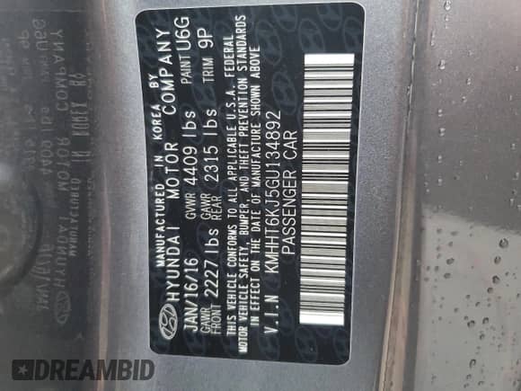 2016 Hyundai Genesis Coupe 3.8L Base с VIN KMHHT6KJ5GU134892, выставлен на аукционе Copart как лот 45156344 с пробегом 106 477 миль миль и Чистый • Clean title. История ставок и продаж доступна на DreamBid. Изображение 12.