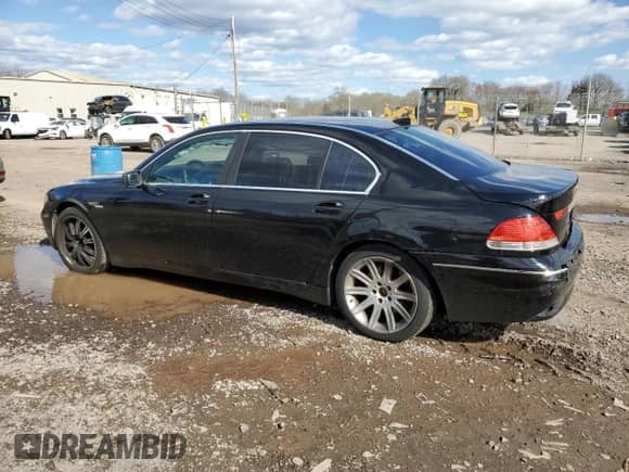 2003 BMW 7 Series 745Li with VIN WBAGN63403DR13725, listed as a Copart auction lot 52175805 with Not provided miles and Salvage title. Bid and sale history available at DreamBid. Image 2.