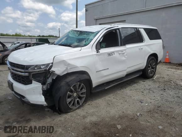 2021 Chevrolet Suburban LS с VIN 1GNSKBKD4MR364574, выставлен на аукционе Copart как лот 59626215 с пробегом 55 695 миль миль и Списание • Salvage title. История ставок и продаж доступна на DreamBid. Изображение 1.