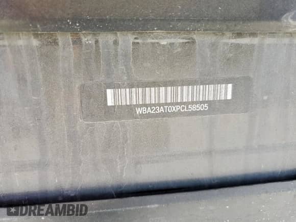 2023 BMW 4 Series 430i with VIN WBA23AT0XPCL58505, listed as a Copart auction lot 62234245 with Not provided miles and Salvage title. Bid and sale history available at DreamBid. Image 13.