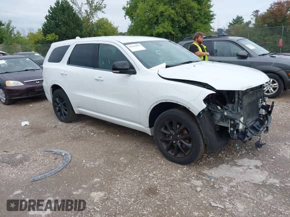 2018 Dodge Durango GT with VIN 1C4RDJDG7JC142435, listed as a IAAI auction lot 43121012 with 137,637 mi miles and . Bid and sale history available at DreamBid. Image 1.