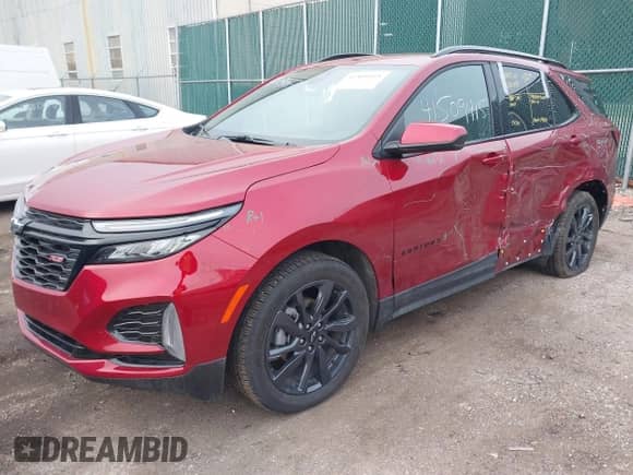 2024 Chevrolet Equinox RS z VIN 3GNAXWEG8RS176932, wystawiony jako IAAI lot #41509415 z przebiegiem 16 386 mil mil oraz . Historia ofert i sprzedaży dostępna na DreamBid. Obrazek 2.