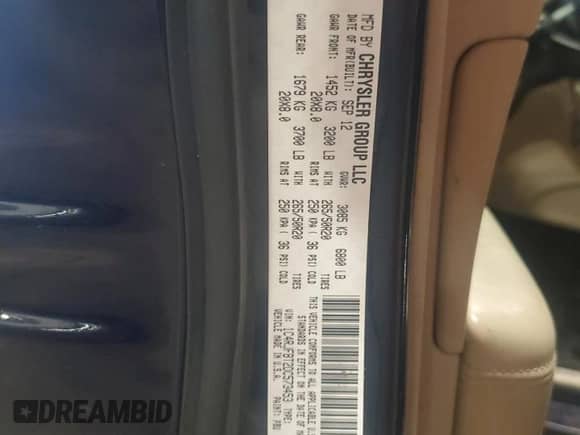 2013 Jeep Grand Cherokee Limited с VIN 1C4RJFBT2DC573453, выставлен на аукционе Copart как лот 69090345 с пробегом 109 738 миль миль и Списание • Salvage title. История ставок и продаж доступна на DreamBid. Изображение 12.