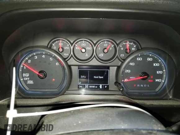 2020 Chevrolet Silverado 1500 Custom z VIN 3GCPYBEK4LG313744, wystawiony jako Copart lot #59590455 z przebiegiem 69 198 mil mil oraz Szkoda całkowita • Salvage title. Historia ofert i sprzedaży dostępna na DreamBid. Obrazek 9.