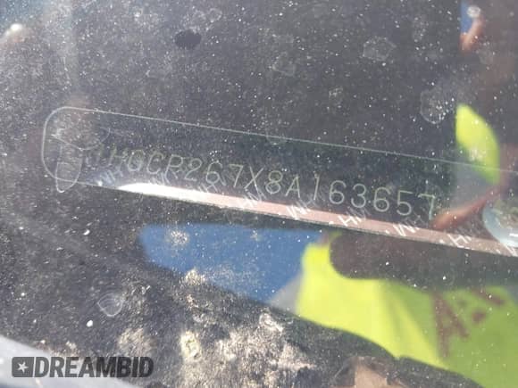 2008 Honda Accord EX with VIN 1HGCP267X8A163657, listed as a IAAI auction lot 43111628 with 225,115 mi miles and . Bid and sale history available at DreamBid. Image 9.