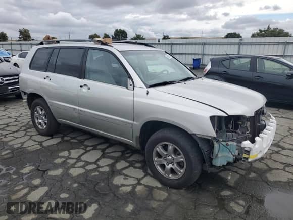 2005 Toyota Highlander with VIN JTEEP21A650110932, listed as a Copart auction lot 86088265 with 166,208 mi miles and Salvage title. Bid and sale history available at DreamBid. Image 4.