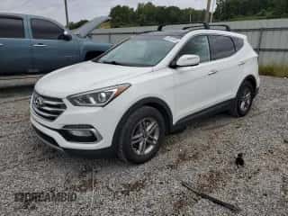 2017 Hyundai Santa Fe 2.4L z VIN 5XYZU3LBXHG460069, wystawiony jako Copart lot #83951535 z przebiegiem 85 558 mil mil oraz Szkoda całkowita • Salvage title. Historia ofert i sprzedaży dostępna na DreamBid. Obrazek 1.