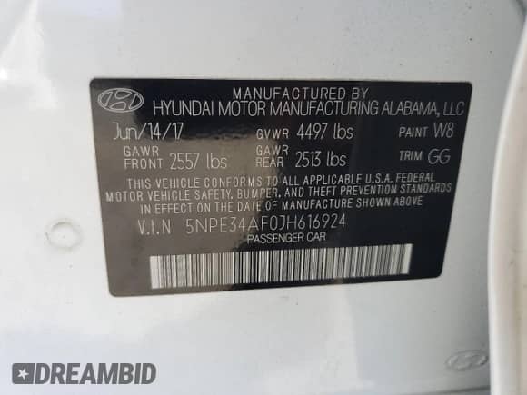 2018 Hyundai Sonata SEL с VIN 5NPE34AF0JH616924, выставлен на аукционе Copart как лот 70579675 с пробегом 108 922 миль миль и Списание • Salvage title. История ставок и продаж доступна на DreamBid. Изображение 12.