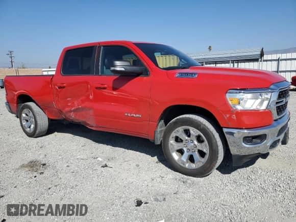 2022 Ram 1500 Big Horn with VIN 1C6RRFMG0NN430197, listed as a Copart auction lot 85563945 with 32,592 mi miles and Salvage title. Bid and sale history available at DreamBid. Image 4.