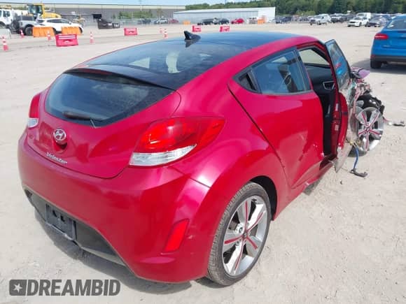 2016 Hyundai Veloster with VIN KMHTC6AD5GU278058, listed as a IAAI auction lot 43196661 with 143,446 mi miles and . Bid and sale history available at DreamBid. Image 4.