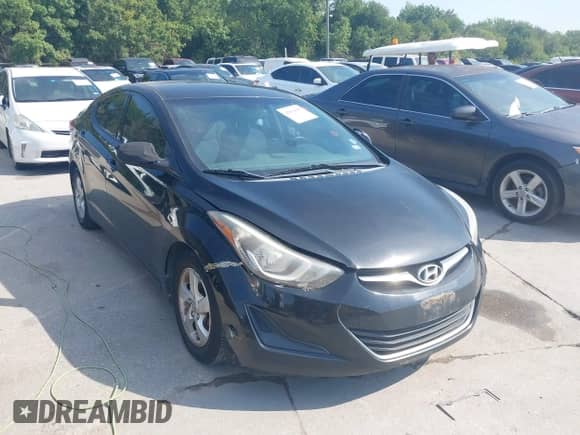 2014 Hyundai Elantra Limited with VIN KMHDH4AE1EU093747, listed as a IAAI auction lot 43034155 with 180,629 mi miles and . Bid and sale history available at DreamBid. Image 1.