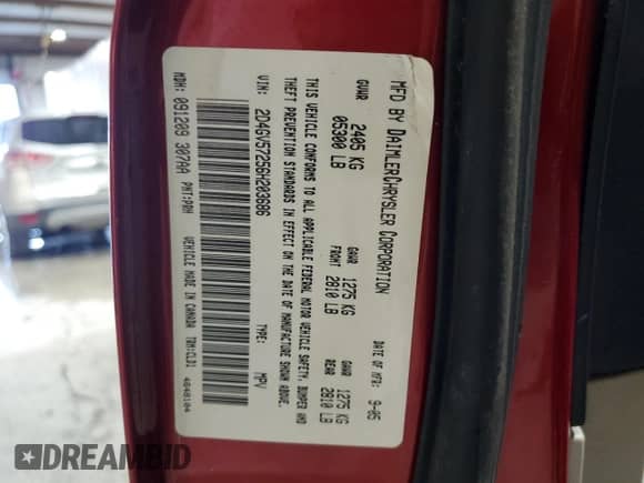 2006 Dodge Magnum R/T with VIN 2D4GV57256H203686, listed as a Copart auction lot 75424394 with 111,610 mi miles and Salvage title. Bid and sale history available at DreamBid. Image 13.