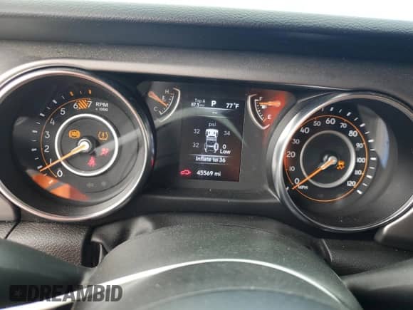 2023 Jeep Wrangler Sport с VIN 1C4GJXANXPW533155, выставлен на аукционе Copart как лот 70827795 с пробегом 45 569 миль миль и Списание • Salvage title. История ставок и продаж доступна на DreamBid. Изображение 9.