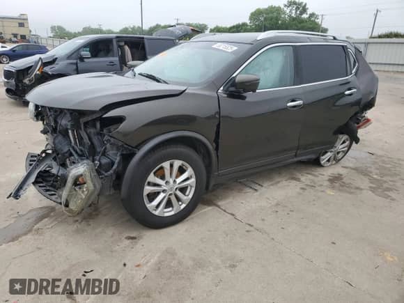 2016 Nissan Rogue SV with VIN KNMAT2MT7GP640638, listed as a Copart auction lot 61145035 with Not provided miles and Salvage title. Bid and sale history available at DreamBid. Image 1.