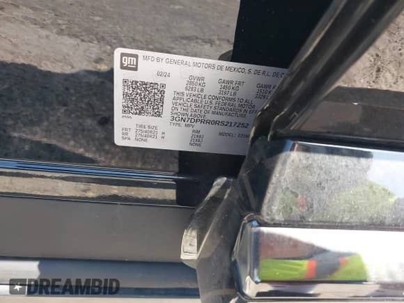 2024 Chevrolet Equinox EV RS с VIN 3GN7DPRR0RS217252, выставлен на аукционе IAAI как лот 41975503 с пробегом 3 131 миль миль и . История ставок и продаж доступна на DreamBid. Изображение 9.