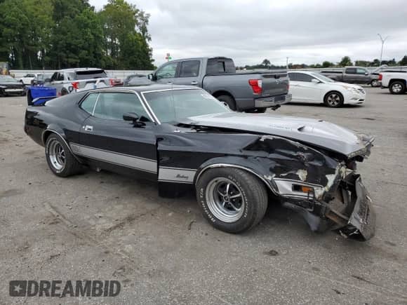 1973 Ford Mustang с VIN 3F05Q246275, выставлен на аукционе Copart как лот 80139025 с пробегом 48 075 миль миль и Списание • Salvage title. История ставок и продаж доступна на DreamBid. Изображение 4.