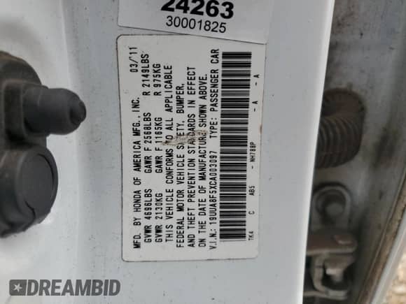 2012 Acura TL Technology с VIN 19UUA8F5XCA003097, выставлен на аукционе Copart как лот 70000445 с пробегом 181 240 миль миль и Списание • Salvage title. История ставок и продаж доступна на DreamBid. Изображение 13.