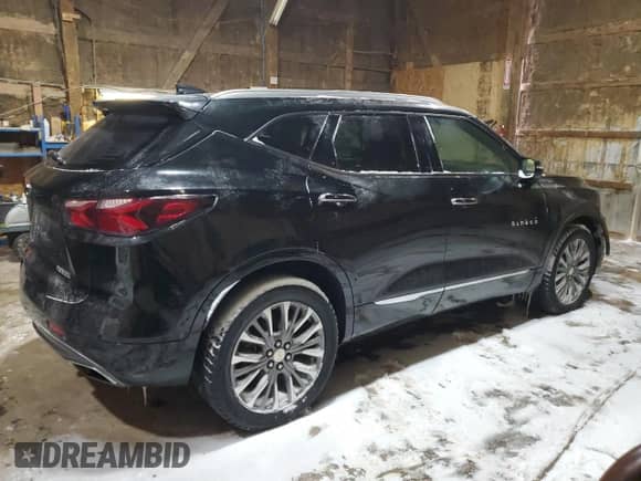 2020 Chevrolet Blazer Premier with VIN 3GNKBLRSXLS557639, listed as a Copart auction lot 44272915 with 105,201 mi miles and Clean title. Bid and sale history available at DreamBid. Image 3.