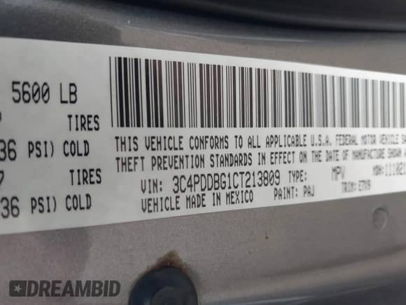 2012 Dodge Journey SXT z VIN 3C4PDDBG1CT213809, wystawiony jako IAAI lot #43049048 z przebiegiem 178 647 mil mil oraz . Historia ofert i sprzedaży dostępna na DreamBid. Obrazek 9.