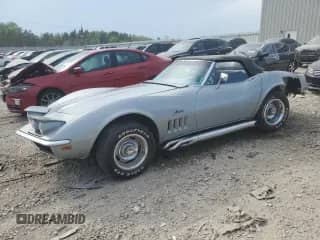 1969 Chevrolet Corvette с VIN 194679S704164, выставлен на аукционе Copart как лот 56403295 с пробегом 74 011 миль миль и Списание • Salvage title. История ставок и продаж доступна на DreamBid. Изображение 1.