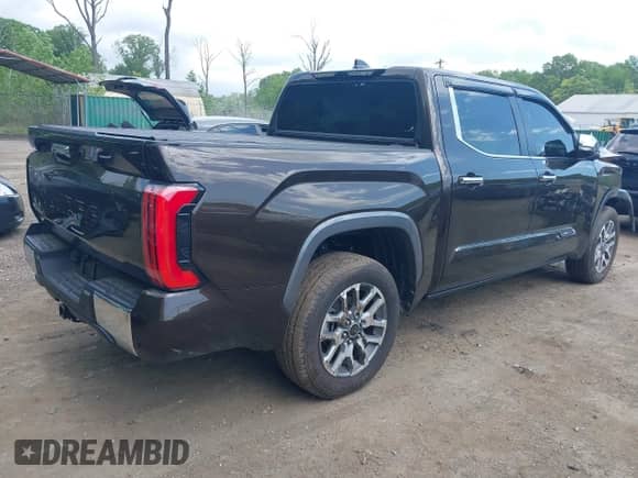 2024 Toyota Tundra 1794 Edition with VIN 5TFMA5DB5RX145336, listed as a IAAI auction lot 42203766 with 16,781 mi miles and . Bid and sale history available at DreamBid. Image 4.