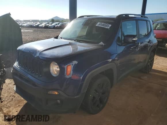2018 Jeep Renegade Altitude with VIN ZACCJABB2JPH87043, listed as a Copart auction lot 68686585 with 163,879 mi miles and Salvage title. Bid and sale history available at DreamBid. Image 1.