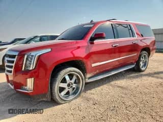 2015 Cadillac Escalade ESV Luxury с VIN 1GYS4HKJ9FR256590, выставлен на аукционе Copart как лот 61215385 с пробегом 146 098 миль миль и Списание • Salvage title. История ставок и продаж доступна на DreamBid. Изображение 1.