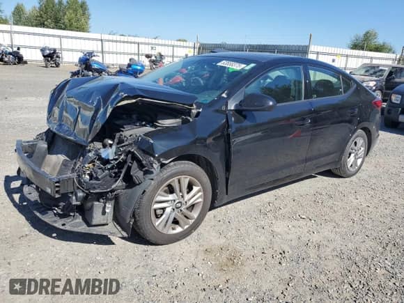 2020 Hyundai Elantra Value Edition with VIN KMHD84LFXLU955950, listed as a Copart auction lot 63858375 with 89,161 mi miles and Salvage title. Bid and sale history available at DreamBid. Image 1.