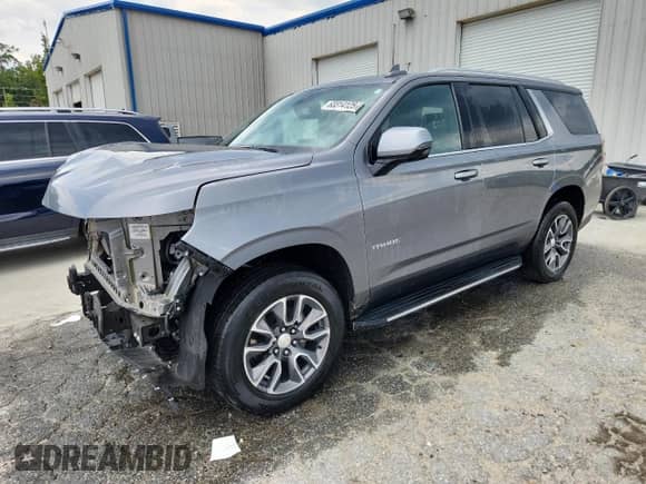 2021 Chevrolet Tahoe LT with VIN 1GNSCNKDXMR295260, listed as a Copart auction lot 63314125 with 56,006 mi miles and Salvage title. Bid and sale history available at DreamBid. Image 1.