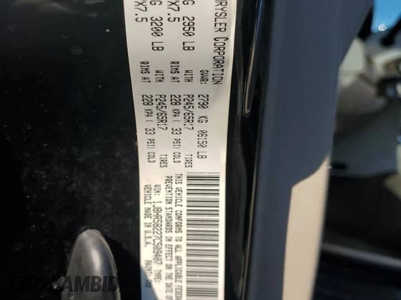 2007 Jeep Grand Cherokee Limited с VIN 1J8HR58227C509407, выставлен на аукционе Copart как лот 69307585 с пробегом 179 527 миль миль и Списание • Salvage title. История ставок и продаж доступна на DreamBid. Изображение 14.