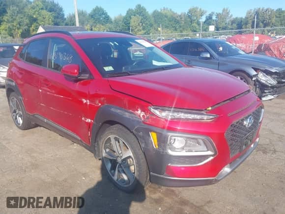 2019 Hyundai Kona Ultimate с VIN KM8K5CA55KU332352, выставлен на аукционе IAAI как лот 43190368 с пробегом 41 282 миль миль и . История ставок и продаж доступна на DreamBid. Изображение 1.