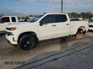 2022 Chevrolet Silverado 1500 Custom with VIN 3GCPYBEK6NG187406, listed as a Copart auction lot 80624455 with 28,513 mi miles and Salvage title. Bid and sale history available at DreamBid. Image 1.