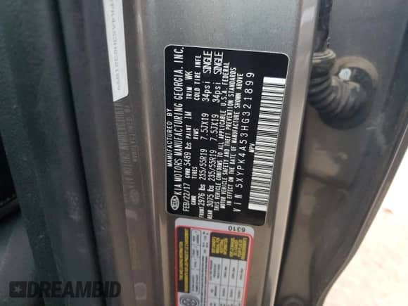 2017 Kia Sorento SXL с VIN 5XYPK4A53HG321899, выставлен на аукционе Copart как лот 86856315 с пробегом 74 267 миль миль и Списание • Salvage title. История ставок и продаж доступна на DreamBid. Изображение 13.