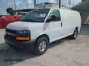 2024 Chevrolet Express Cargo with VIN 1GCWGAF72R1195073, listed as a IAAI auction lot 42083671 with 4,690 mi miles and . Bid and sale history available at DreamBid. Image 2.