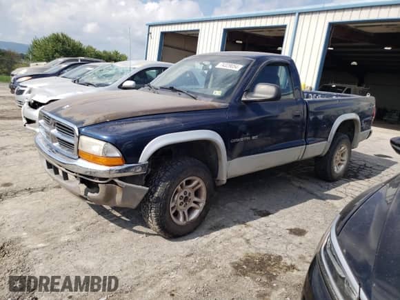 2001 Dodge Dakota with VIN 1B7GG26X21S116431, listed as a Copart auction lot 74329054 with 144,055 mi miles and Salvage title. Bid and sale history available at DreamBid. Image 1.